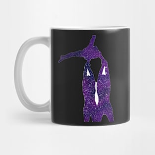 A women’s trio doing double support crocodile Mug